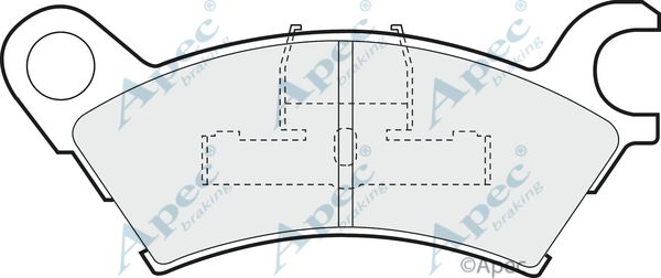 APEC BRAKING Комплект тормозных колодок, дисковый тормоз PAD603